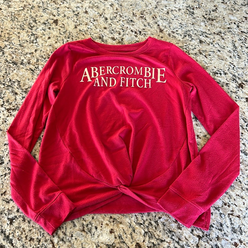 Abercrombie red and gold long sleeve